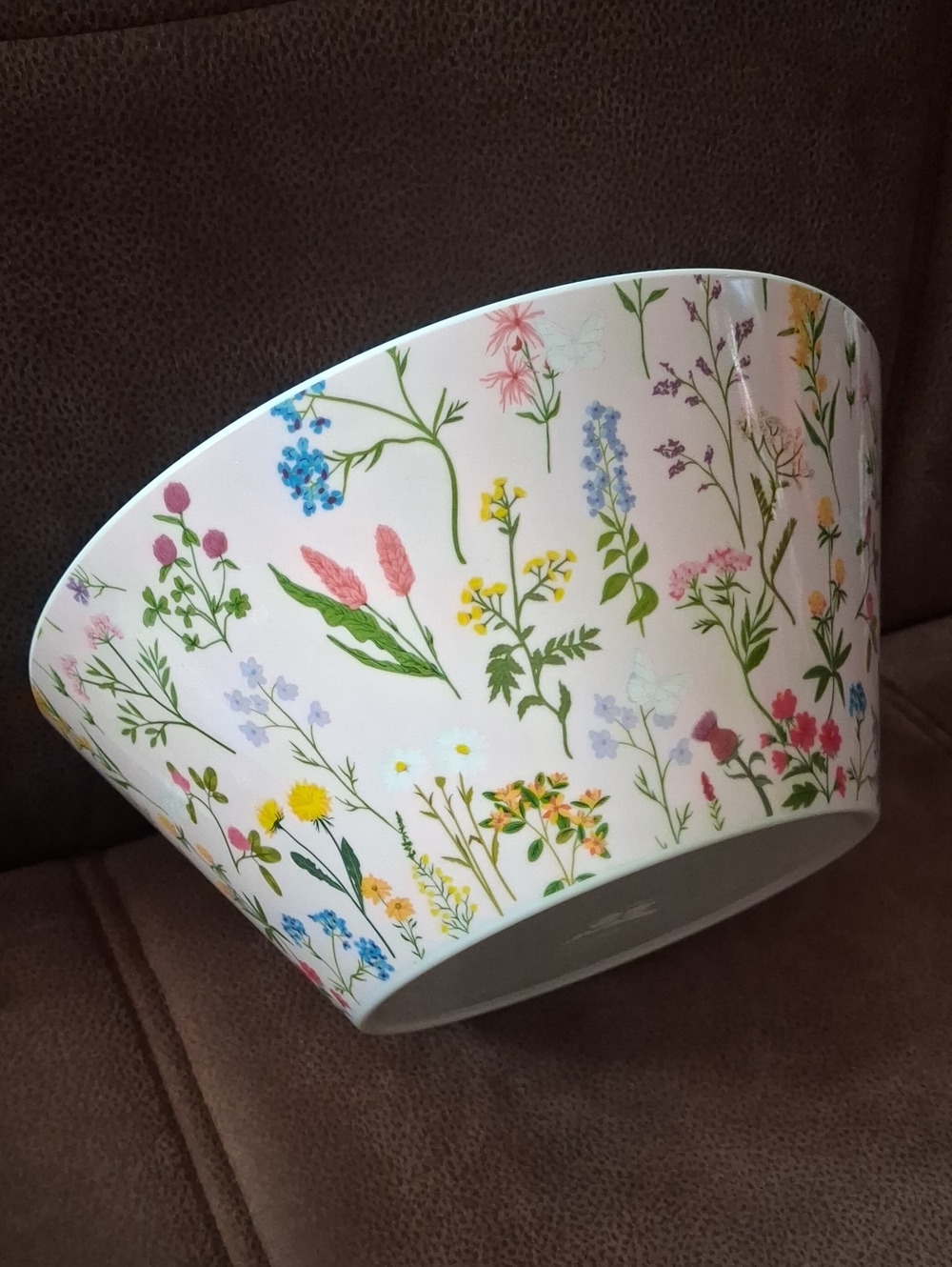 Dolly Parton Floral Pattern Melamine Serving Bowl in Pink Multi-Color